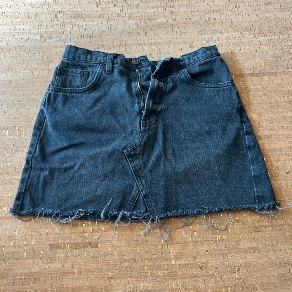 BDG black denim skirt